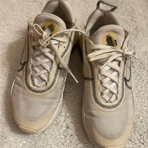 Nike Cream and Yellow Athletic Shoes